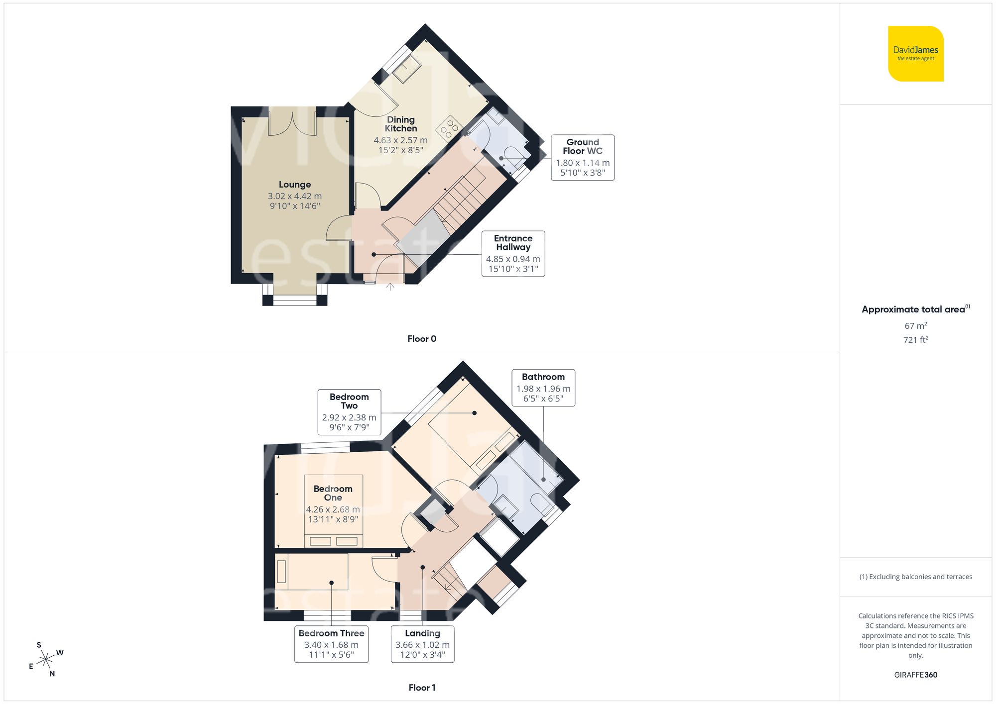 Floorplan for Clough Court, Nottingham