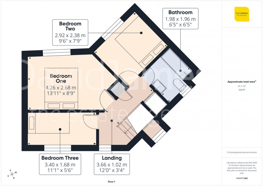 Floorplan for Clough Court, Nottingham