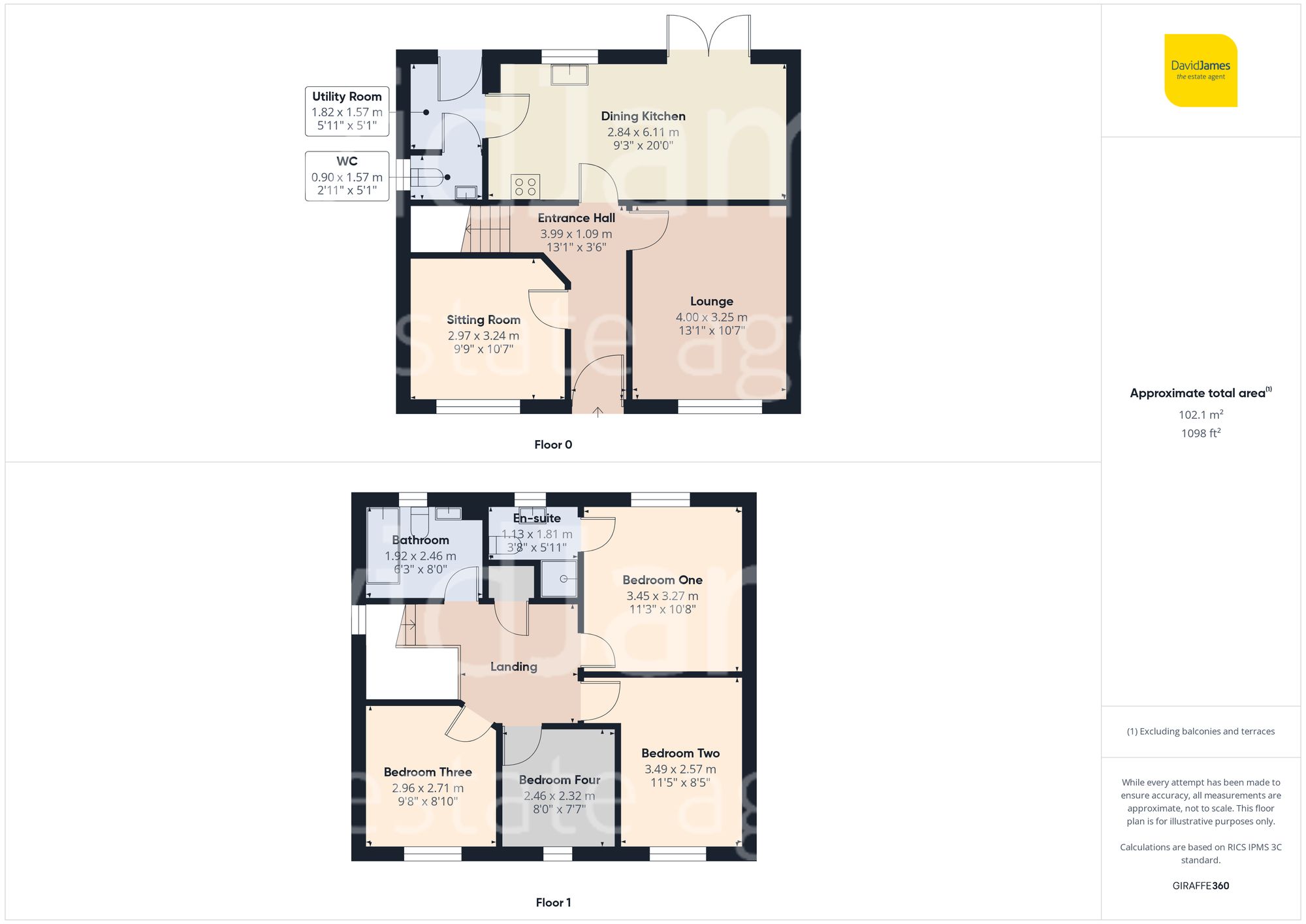 Floorplan for Butterfly Lane, Calverton, Nottingham