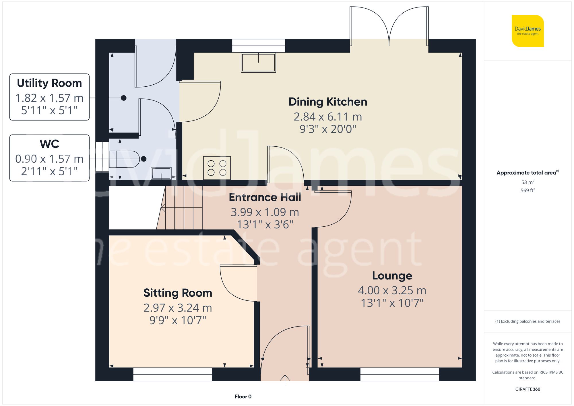 Floorplan for Butterfly Lane, Calverton, Nottingham