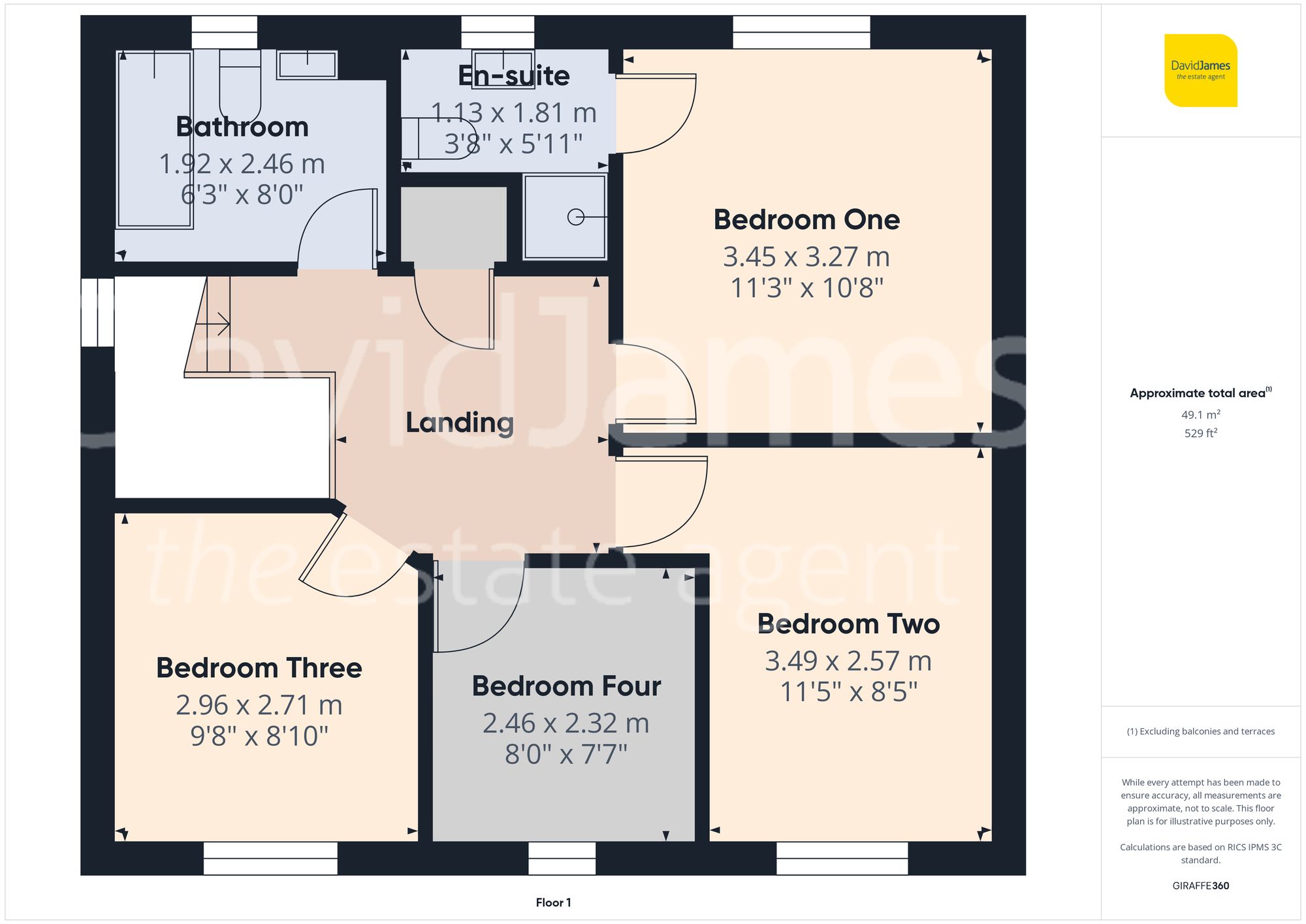 Floorplan for Butterfly Lane, Calverton, Nottingham