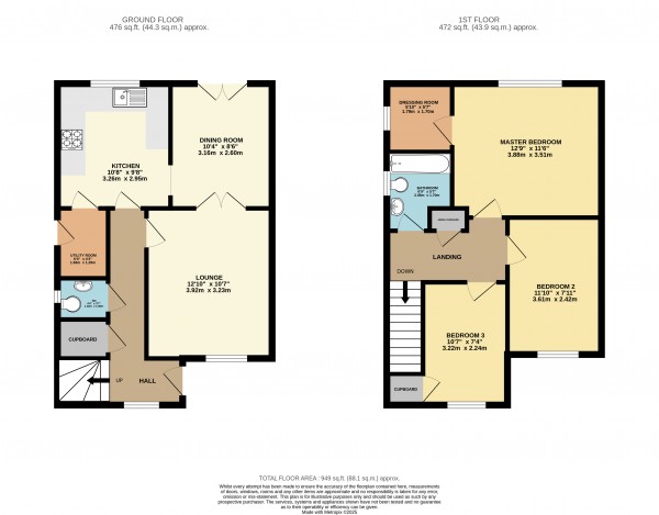 Floorplan for Chestnut Way, Goxhill, North Lincs