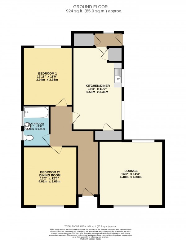 Floorplan for Castledyke West, Barton Upon Humber, North Lincs