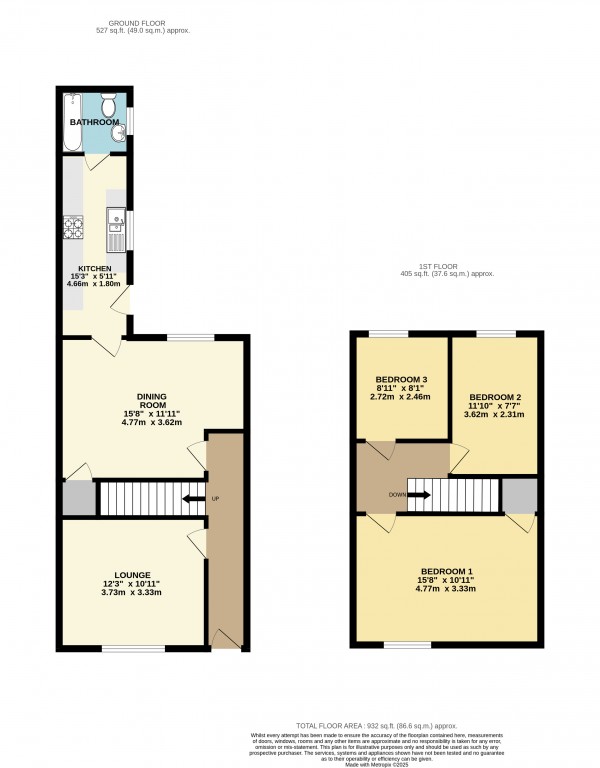 Floorplan for School Lane, New Holland, North Lincolnshire