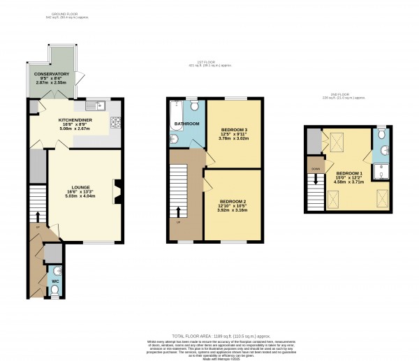 Floorplan for Vagarth Close, Barton Upon Humber, North Lincs