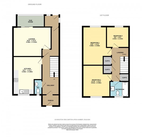 Floorplan for Kingston View, Barton Upon Humber, North Lincs