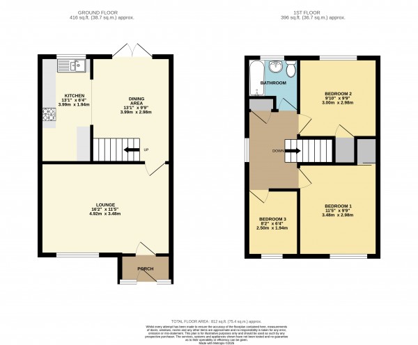 Floorplan for Hawthorn Rise, Barrow Upon Humber, North Lincs