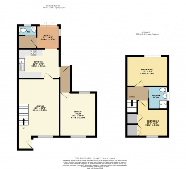 Floorplan for Heron Way, Barton Upon Humber, North Lincs