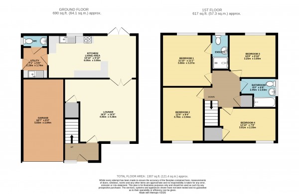 Floorplan for Hallam Close, Barrow Upon Humber, North Lincs