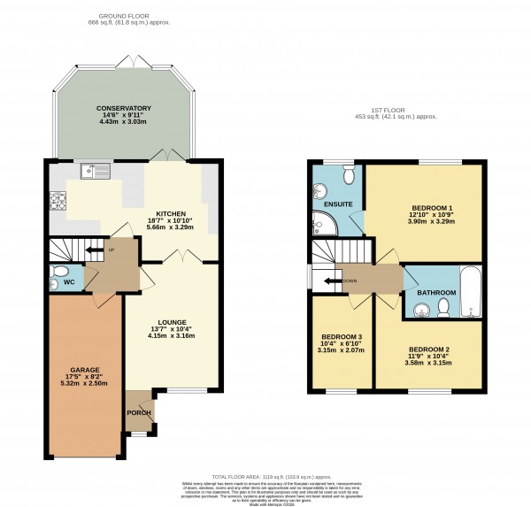 Floorplan for Prince Philip Drive, Barton Upon Humber, North Lincs