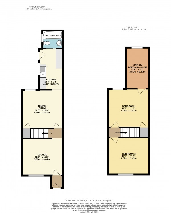 Floorplan for Summercroft Avenue, New Holland, North Lincolnshire