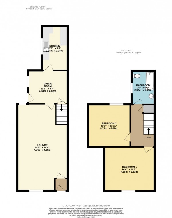Floorplan for High Street, Barton Upon Humber, North Lincs