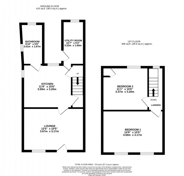 Floorplan for Waterloo Street, Market Rasen, Lincolnshire