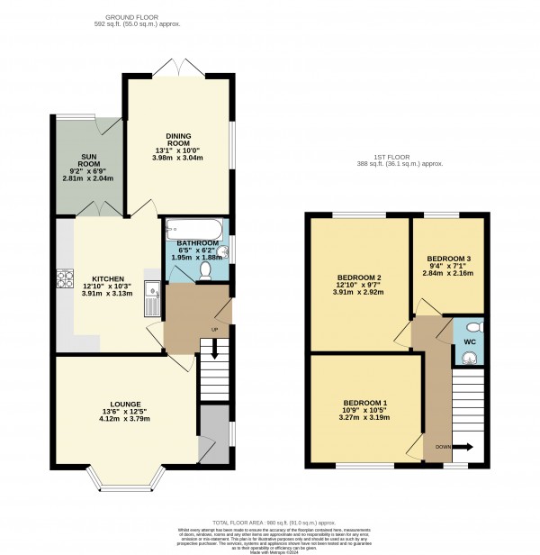 Floorplan for Kirton Lindsey, Gainsborough, North Lincolnshire