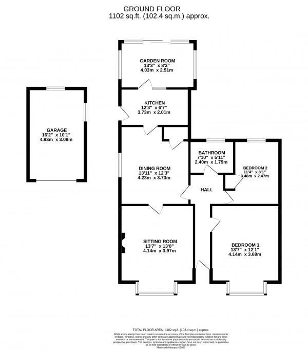 Floorplan for Market Rasen, Lincolnshire