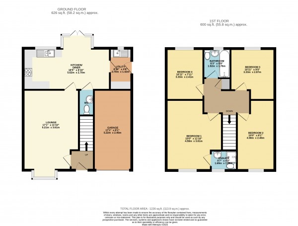 Floorplan for Scartho Top, N E Lincs