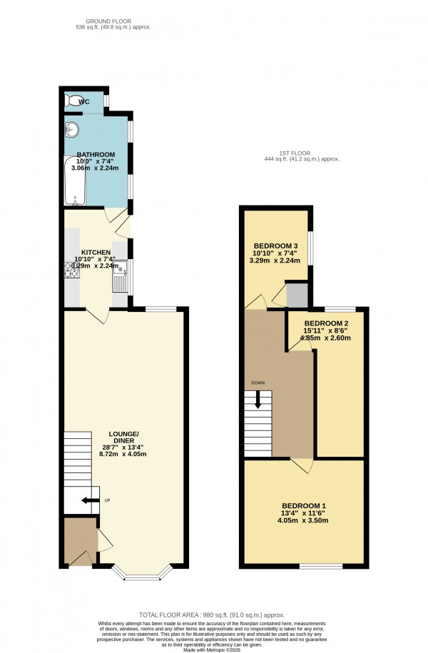 Floorplan for Bridge Street, Brigg, Lincolnshire