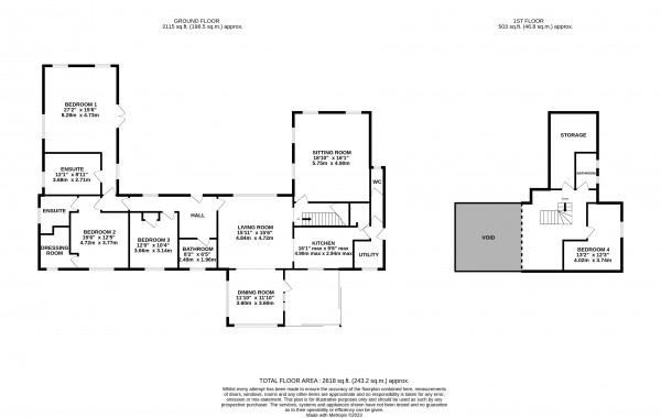 Floorplan for Barnoldby-le-Beck, Grimsby, Lincolnshire
