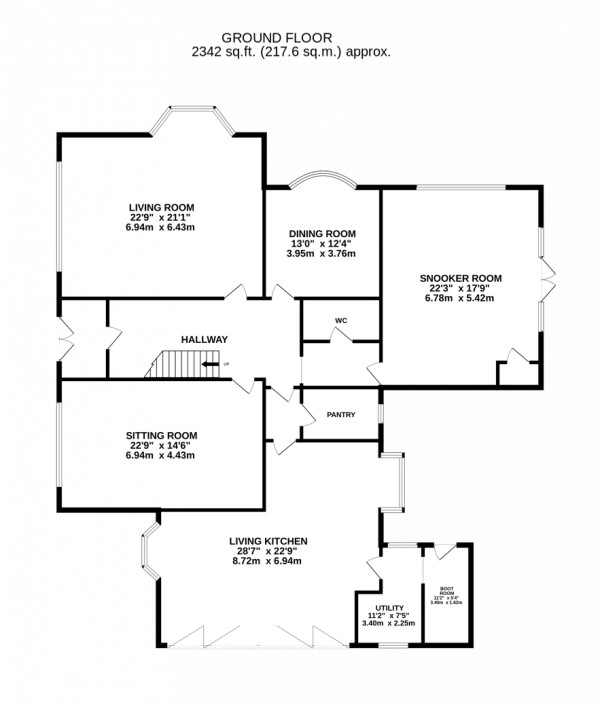 Floorplan for Healing, Grimsby, North East Lincs