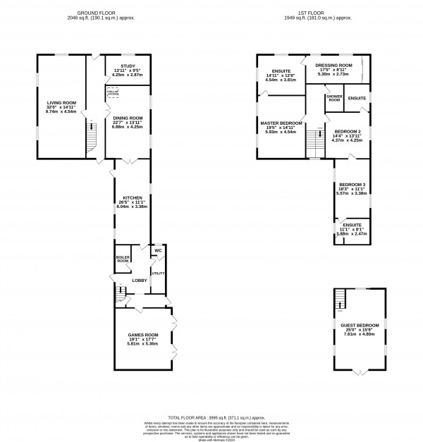 Floorplan for North Reston, Louth, Lincolnshire