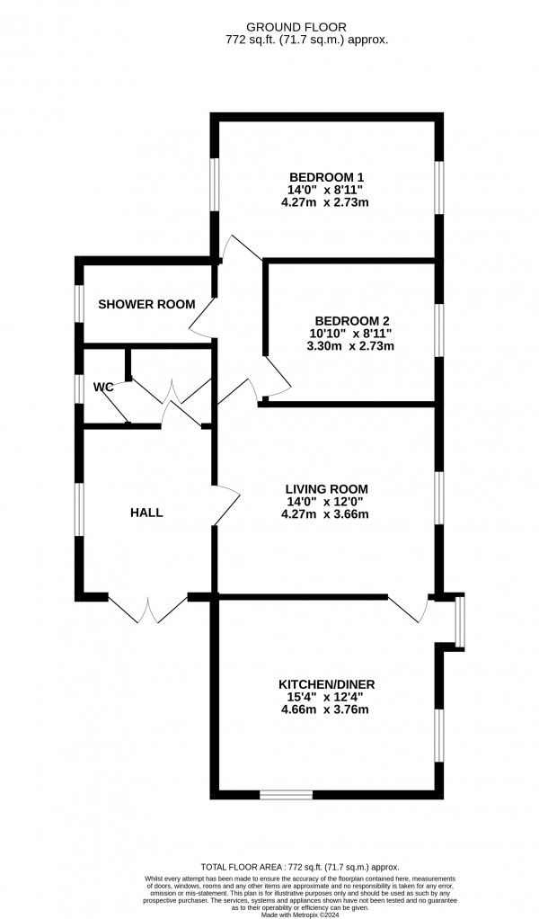 Floorplan for North Reston, Louth, Lincolnshire