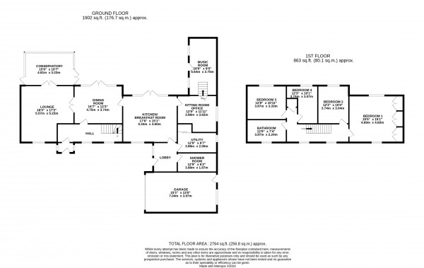 Floorplan for Holton le Moor, Market Rasen, Lincolnshire
