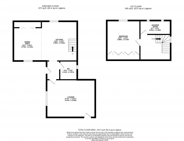 Floorplan for Market Rasen, Lincolnshire