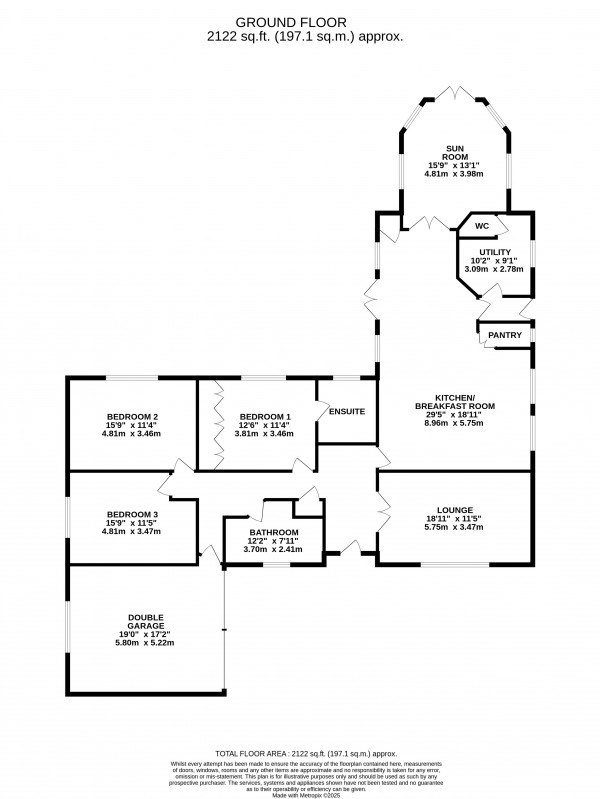 Floorplan for Balne, Goole, Yorkshire