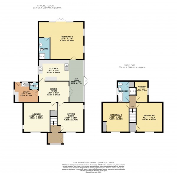 Floorplan for Thorpe-On-The-Hill, Lincoln, Lincolnshire