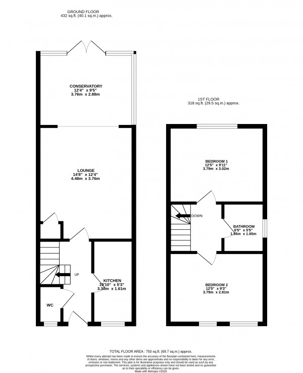 Floorplan for Kirton-In-Lindsey, North Lincolnshire