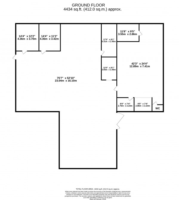 Floorplan for Market Rasen, Lincolnshire