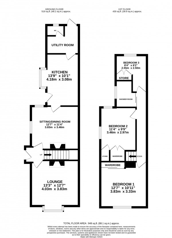 Floorplan for Gainsborough, Lincolnshire