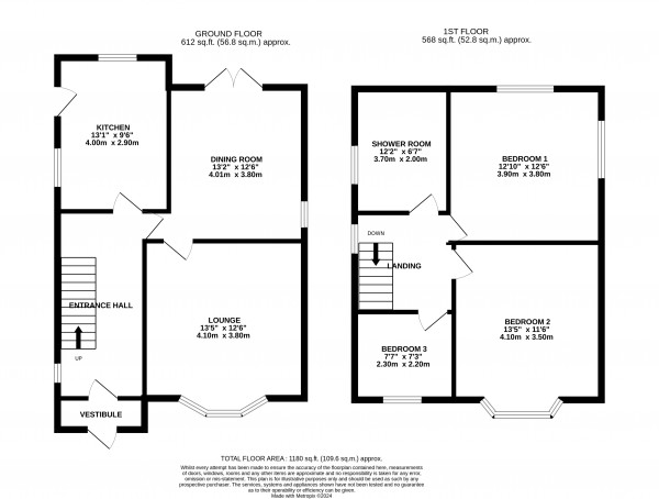 Floorplan for Gainsborough, Lincolnshire