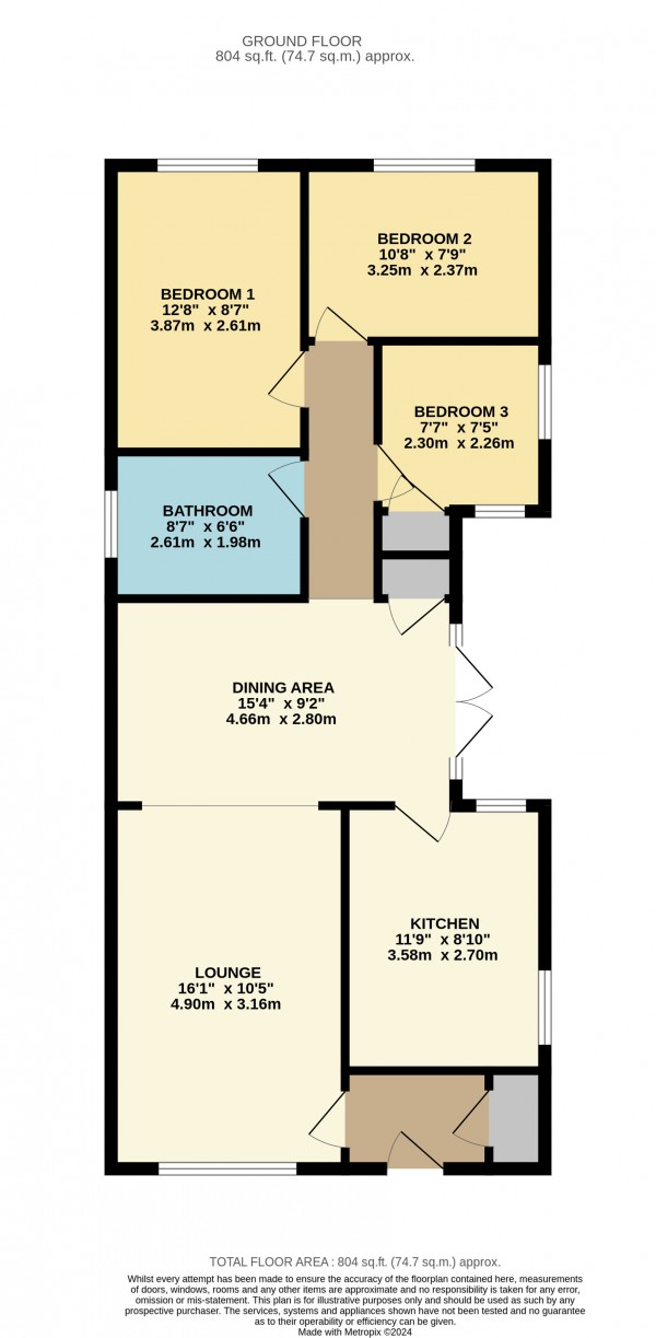 Floorplan for Gainsborough, Lincolnshire