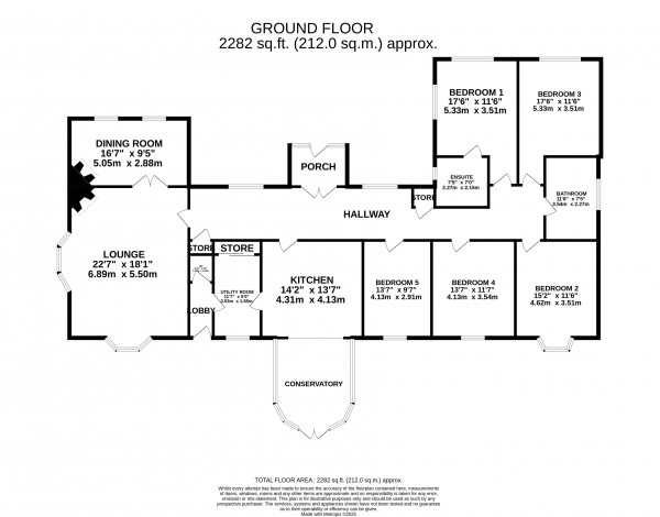 Floorplan for Gainsborough, Lincolnshire