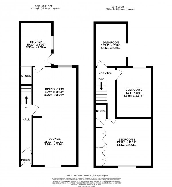 Floorplan for Gainsborough, Lincolnshire