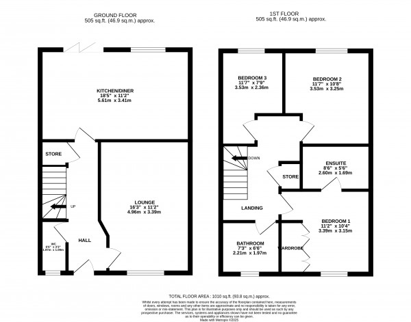 Floorplan for Gainsborough, Lincolnshire
