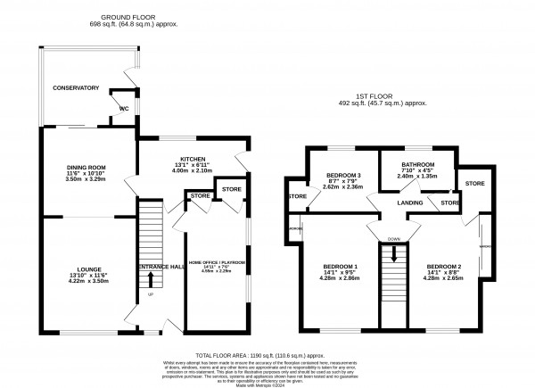 Floorplan for Gainsborough, Lincolnshire