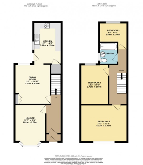 Floorplan for Gainsborough, Lincolnshire