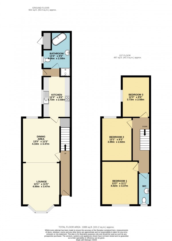 Floorplan for Gainsborough, Lincolnshire