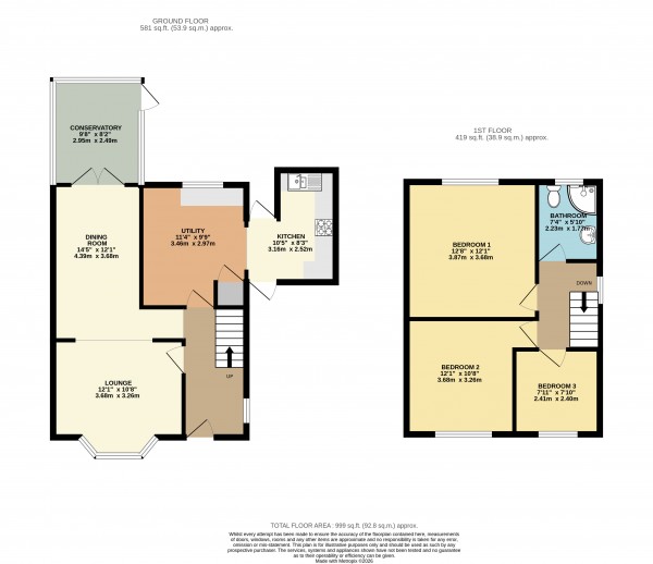 Floorplan for Gainsborough, Lincolnshire