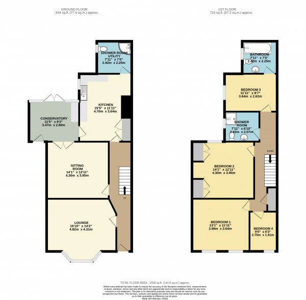 Floorplan for Gainsborough, Lincolnshire