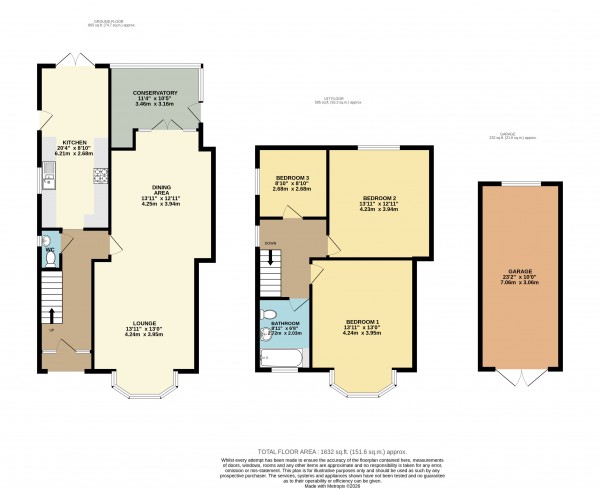 Floorplan for Gainsborough, Lincolnshire