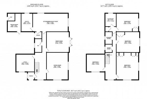 Floorplan for Scartho, Grimsby, Lincolnshire