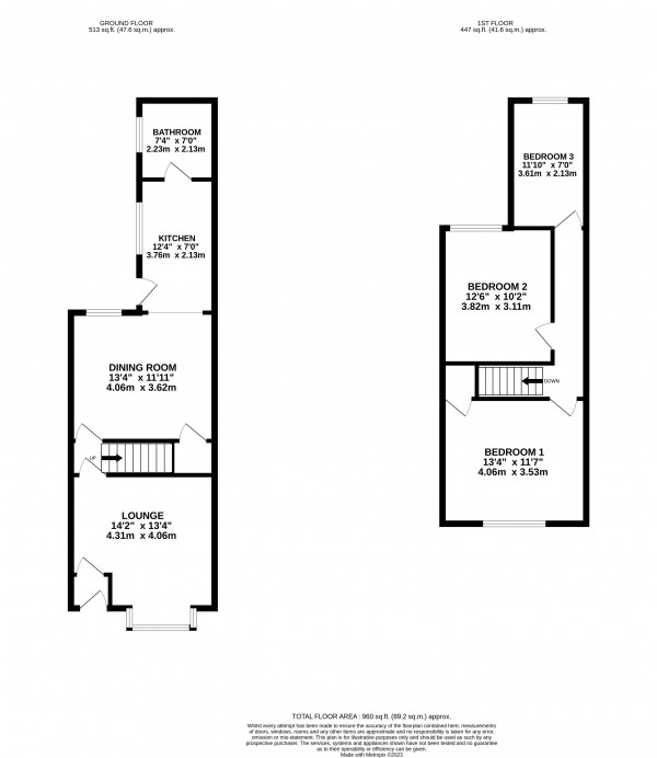 Floorplan for Cleethorpes, North East Lincs