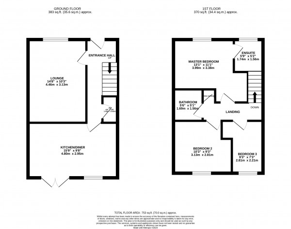 Floorplan for Great Coates, N E Lincolnshire