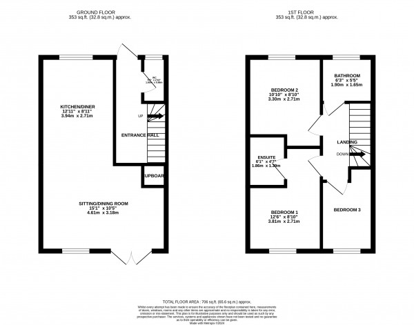 Floorplan for Scartho Top, Grimsby, N.E Lincolnshire