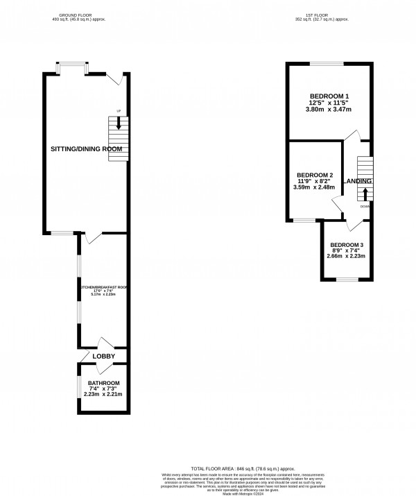 Floorplan for Cleethorpes, N.E Lincolnshire