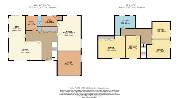 Floorplan for Laceby, Grimsby, N E LIncolnshire