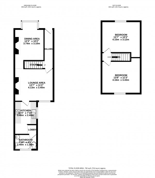 Floorplan for Grimsby, N E Lincolnshire